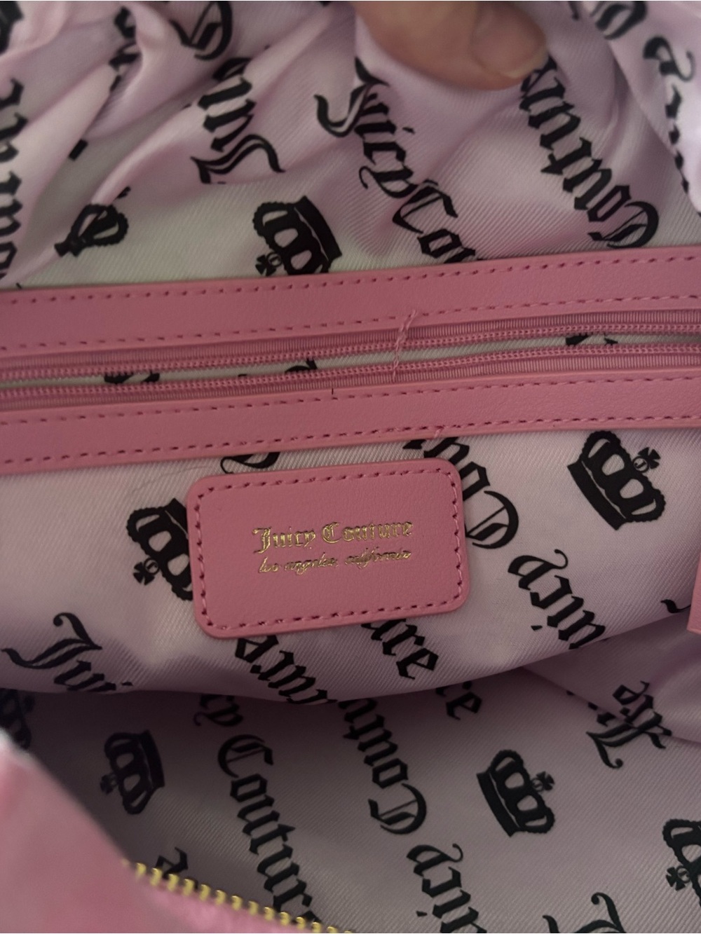 Juicy Couture NWOT Green Quilted bowler bag purse with Pink and gold Accents - Picture 4 of 6